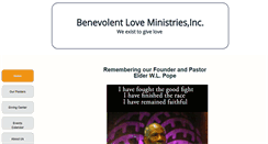 Desktop Screenshot of benevolentloveministries.org
