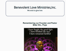 Tablet Screenshot of benevolentloveministries.org